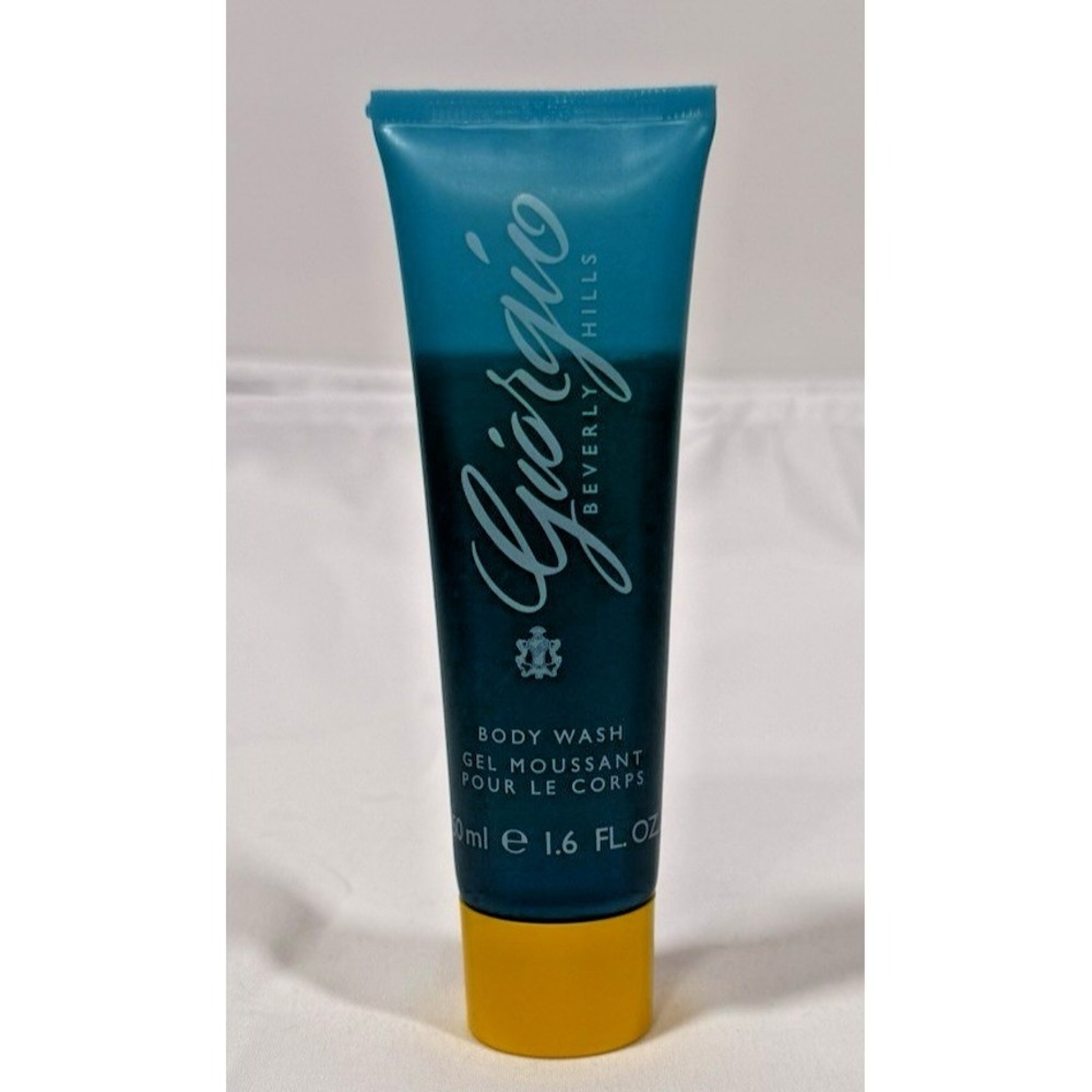 Giorgio Beverly Hills Body Wash Womens 1.6oz Blue Gel Moussant Travel Size - MQ - Picture 1 of 2